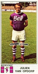 Sticker Julien van Opdorp - Football Belgium 1975-1976 n. 46 - Panini