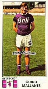 Sticker Guido Mallants - Football Belgium 1975-1976 n. 55 - Panini