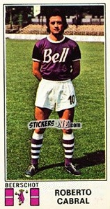Sticker Roberto Cabral - Football Belgium 1975-1976 - Panini