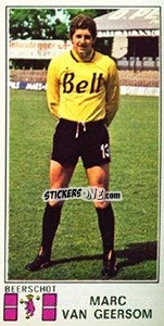 Sticker Marc van Geersom - Football Belgium 1975-1976 - Panini