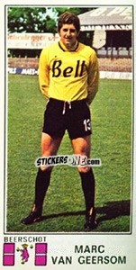 Sticker Marc van Geersom - Football Belgium 1975-1976 n. 60 - Panini