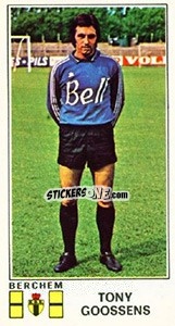 Figurina Tony Goossens - Football Belgium 1975-1976 - Panini