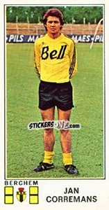 Sticker Jan Corremans - Football Belgium 1975-1976 - Panini