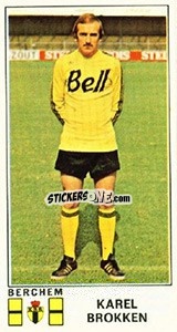 Figurina Karel Brokken - Football Belgium 1975-1976 - Panini