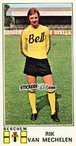 Sticker Rik van Mechelen - Football Belgium 1975-1976 - Panini