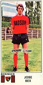Sticker Jose Bex - Football Belgium 1975-1976 - Panini
