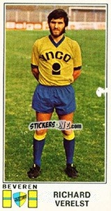 Sticker Richard Verelst - Football Belgium 1975-1976 - Panini