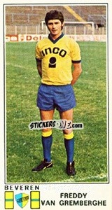Sticker Freddy van Gremberghe - Football Belgium 1975-1976 - Panini