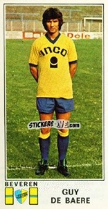 Figurina Guy de Baere - Football Belgium 1975-1976 - Panini