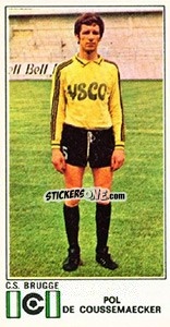 Sticker Pol de Coussemaecker - Football Belgium 1975-1976 - Panini