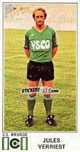 Figurina Jules Verriest - Football Belgium 1975-1976 - Panini
