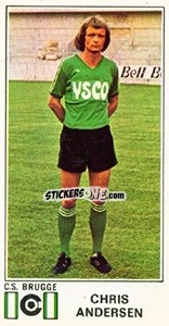 Figurina Chris Andersen - Football Belgium 1975-1976 - Panini