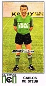 Sticker Carlos de Steur - Football Belgium 1975-1976 - Panini