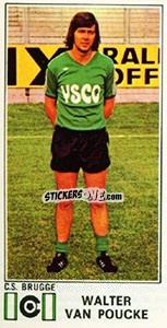 Sticker Walter van Poucke - Football Belgium 1975-1976 - Panini