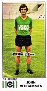 Sticker John Vercammen - Football Belgium 1975-1976 - Panini