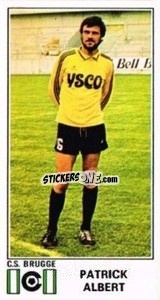 Sticker Patrick Albert - Football Belgium 1975-1976 - Panini