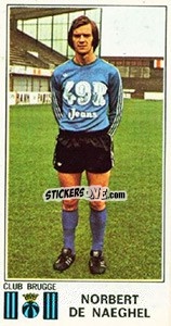Sticker Norbert de Naeghel - Football Belgium 1975-1976 - Panini