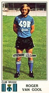 Cromo Roger van Gool - Football Belgium 1975-1976 - Panini