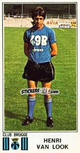 Cromo Henri van Look - Football Belgium 1975-1976 - Panini