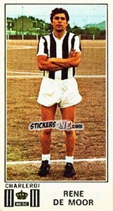 Figurina Rene de Moor - Football Belgium 1975-1976 n. 156 - Panini