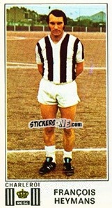 Sticker Francois Heymans - Football Belgium 1975-1976 - Panini