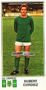 Figurina Hubert Cordiez - Football Belgium 1975-1976 - Panini