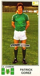 Figurina Patrick Gorez - Football Belgium 1975-1976 - Panini