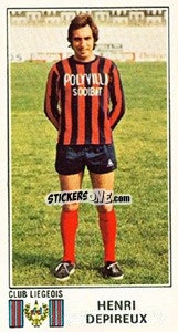 Cromo Henri Depireux - Football Belgium 1975-1976 - Panini