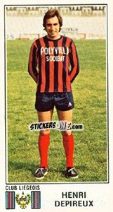 Figurina Henri Depireux - Football Belgium 1975-1976 n. 199 - Panini