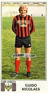 Figurina Guido Nicolaes - Football Belgium 1975-1976 - Panini