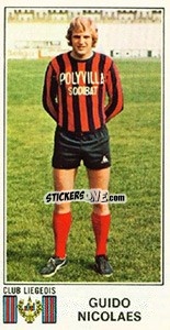 Sticker Guido Nicolaes - Football Belgium 1975-1976 n. 201 - Panini