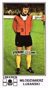 Sticker Wlodzimierz Lubanski - Football Belgium 1975-1976 - Panini