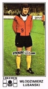 Sticker Wlodzimierz Lubanski - Football Belgium 1975-1976 n. 256 - Panini
