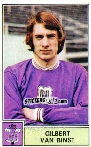 Cromo Gilbert van Binst - Football Belgium 1972-1973 - Panini