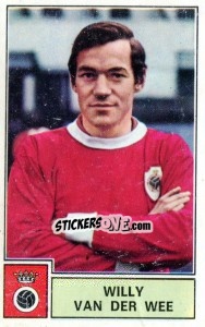 Figurina Willy van der Wee - Football Belgium 1972-1973 - Panini