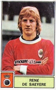 Sticker Rene de Saeyere - Football Belgium 1972-1973 - Panini