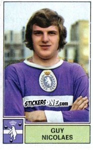 Sticker Guy Nicolaes - Football Belgium 1972-1973 n. 50 - Panini