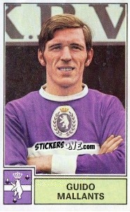 Sticker Guido Mallants - Football Belgium 1972-1973 - Panini