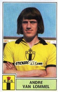 Cromo Andre van Lommel - Football Belgium 1972-1973 - Panini