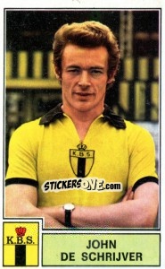 Figurina John de Schrijver - Football Belgium 1972-1973 - Panini