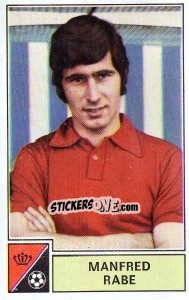 Sticker Manfred Rabe - Football Belgium 1972-1973 - Panini