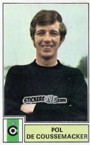 Figurina Pol de Coussemacker - Football Belgium 1972-1973 n. 84 - Panini