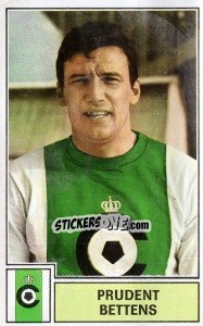 Sticker Prudent Bettens - Football Belgium 1972-1973 - Panini