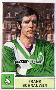 Cromo Frank Schrauwen - Football Belgium 1972-1973 - Panini