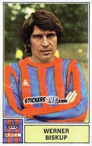 Sticker Werner Biskup - Football Belgium 1972-1973 - Panini