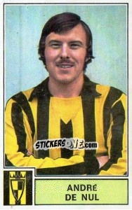 Sticker Andre de Nul - Football Belgium 1972-1973 - Panini