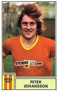 Cromo Peter Johansson - Football Belgium 1972-1973 - Panini
