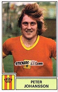 Cromo Peter Johansson - Football Belgium 1972-1973 n. 184 - Panini