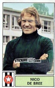 Sticker Nico de Bree - Football Belgium 1972-1973 - Panini