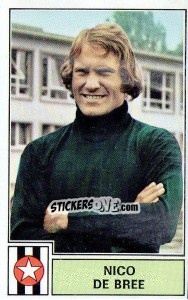 Sticker Nico de Bree - Football Belgium 1972-1973 n. 189 - Panini